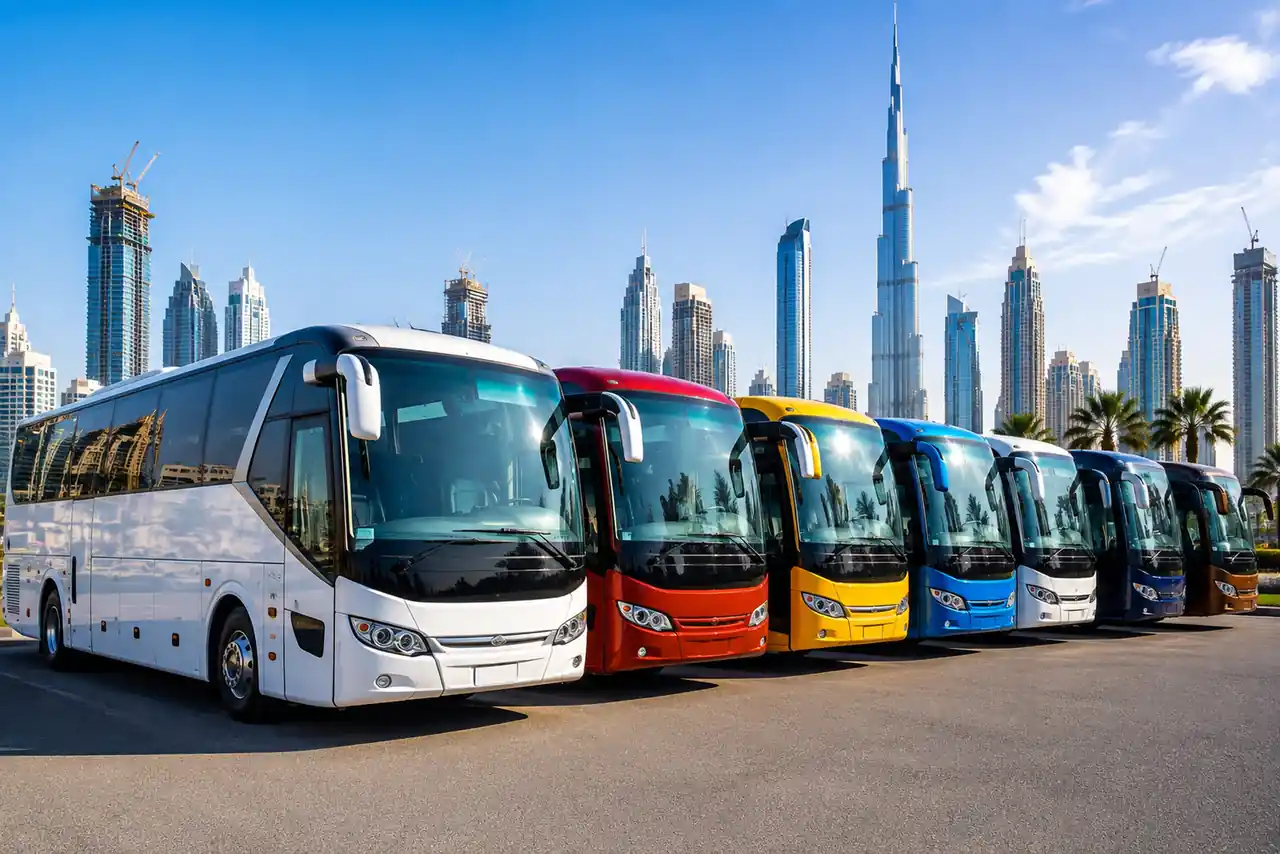 Bus rental in Fujairah by Rideway Passenger Transport - coach and van hire with driver
