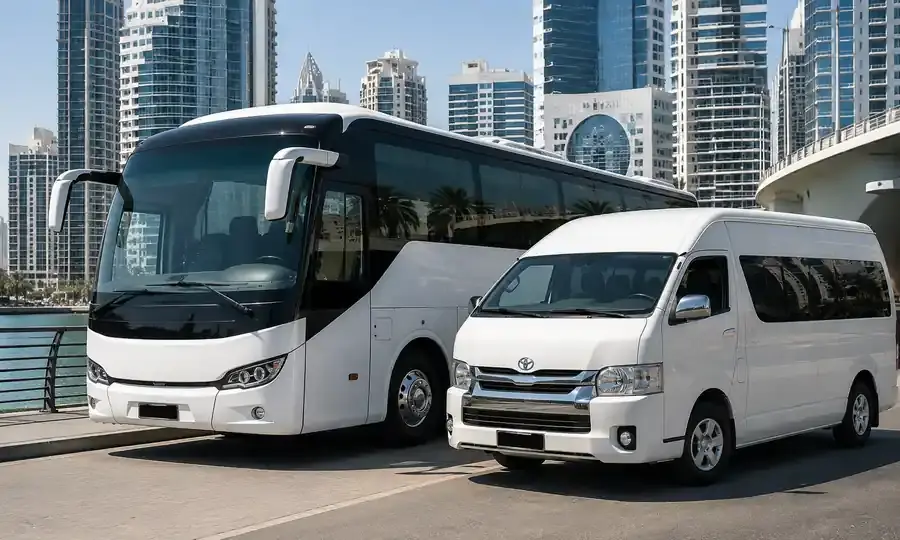 Rideway Passenger Transport bus and van rental in Business Bay Dubai