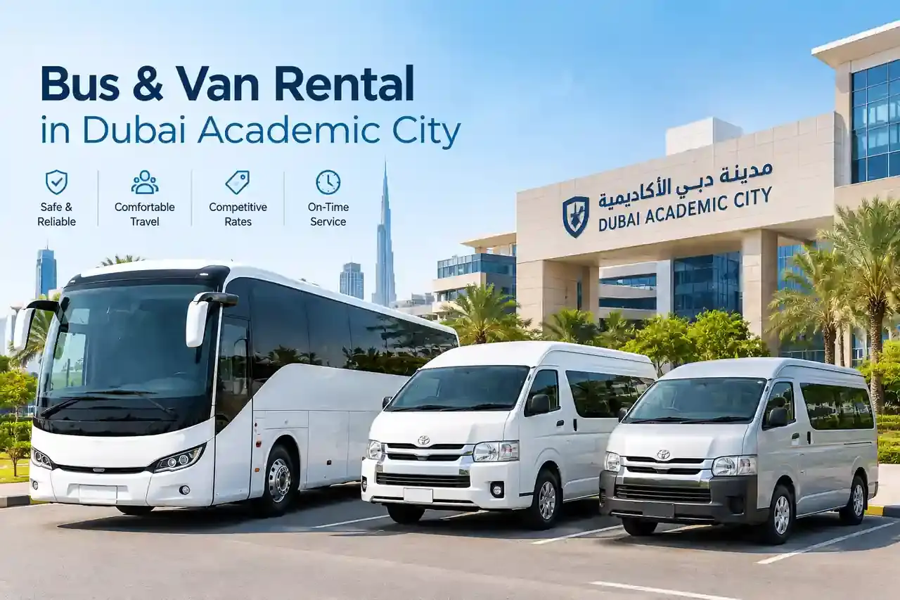Rideway Passenger Transport bus and van rental in Dubai Academic City